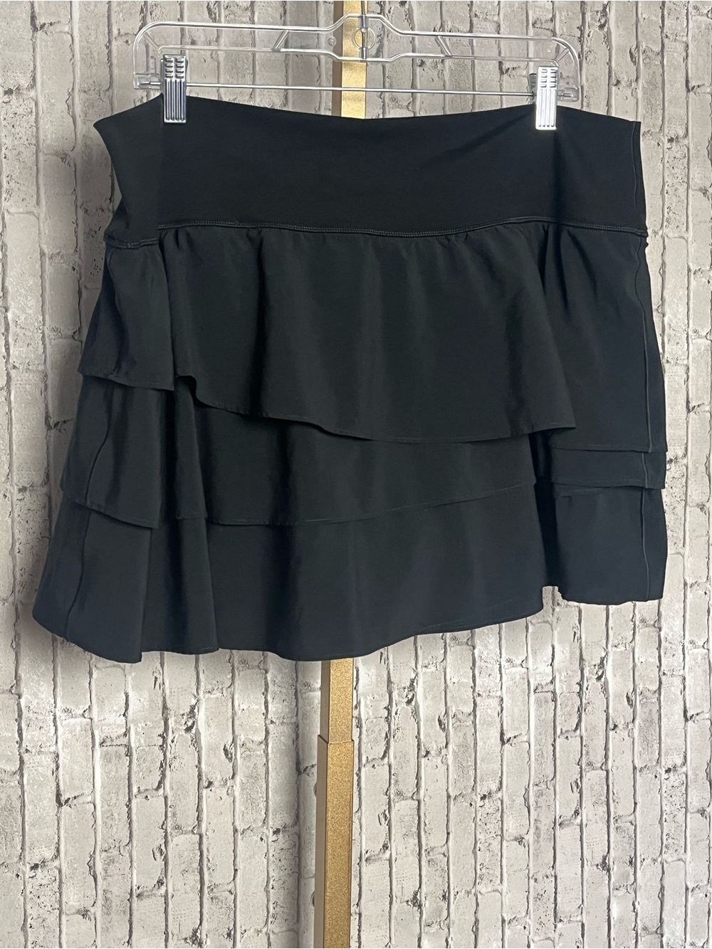 Aerie Offline Black Ruffle tiered athletic Tennis Skort XXL